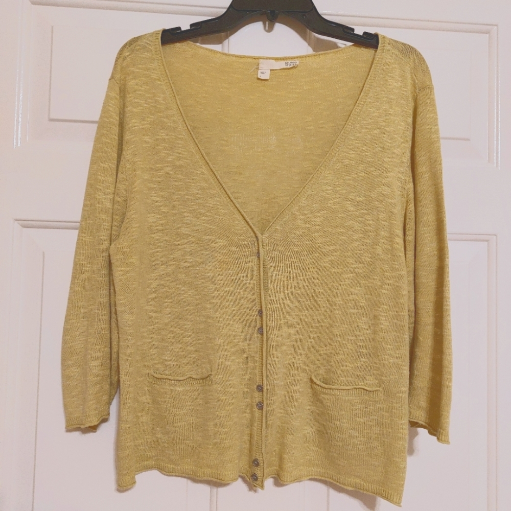 Eileen Fisher Light Weight Cropped Sweater 3/4 Sleeve